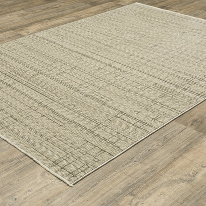 Oriental Weavers Capella CAP07 soft transitional rug featuring textured design in beige/ brown tones