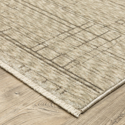 Oriental Weavers Capella CAP07 soft transitional rug featuring textured design in beige/ brown tones