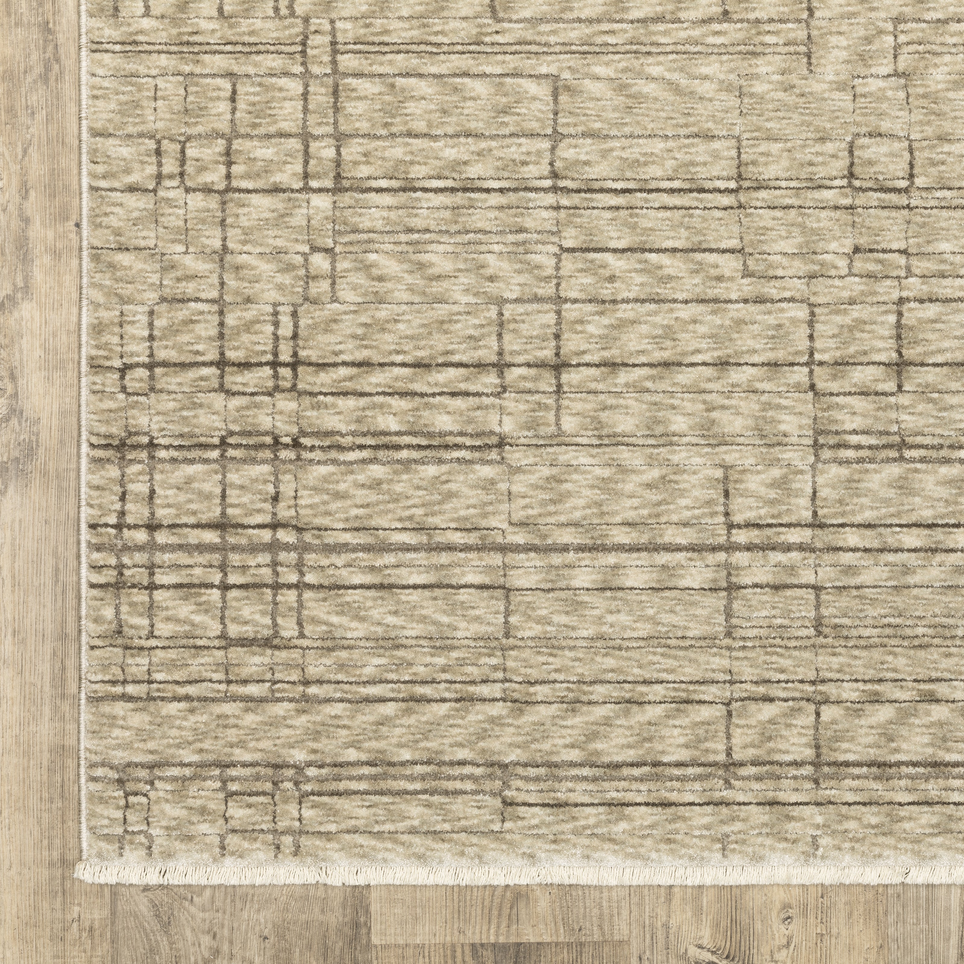 Oriental Weavers Capella CAP07 soft transitional rug featuring textured design in beige/ brown tones