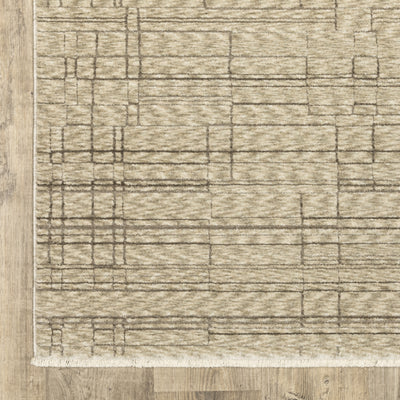 Oriental Weavers Capella CAP07 soft transitional rug featuring textured design in beige/ brown tones