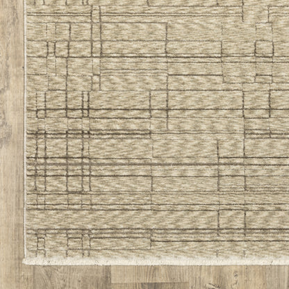 Oriental Weavers Capella CAP07 soft transitional rug featuring textured design in beige/ brown tones