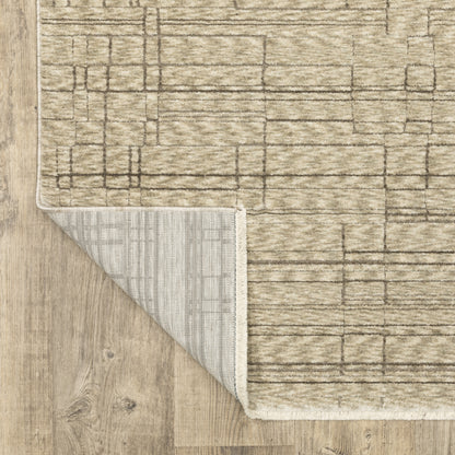 Oriental Weavers Capella CAP07 soft transitional rug featuring textured design in beige/ brown tones