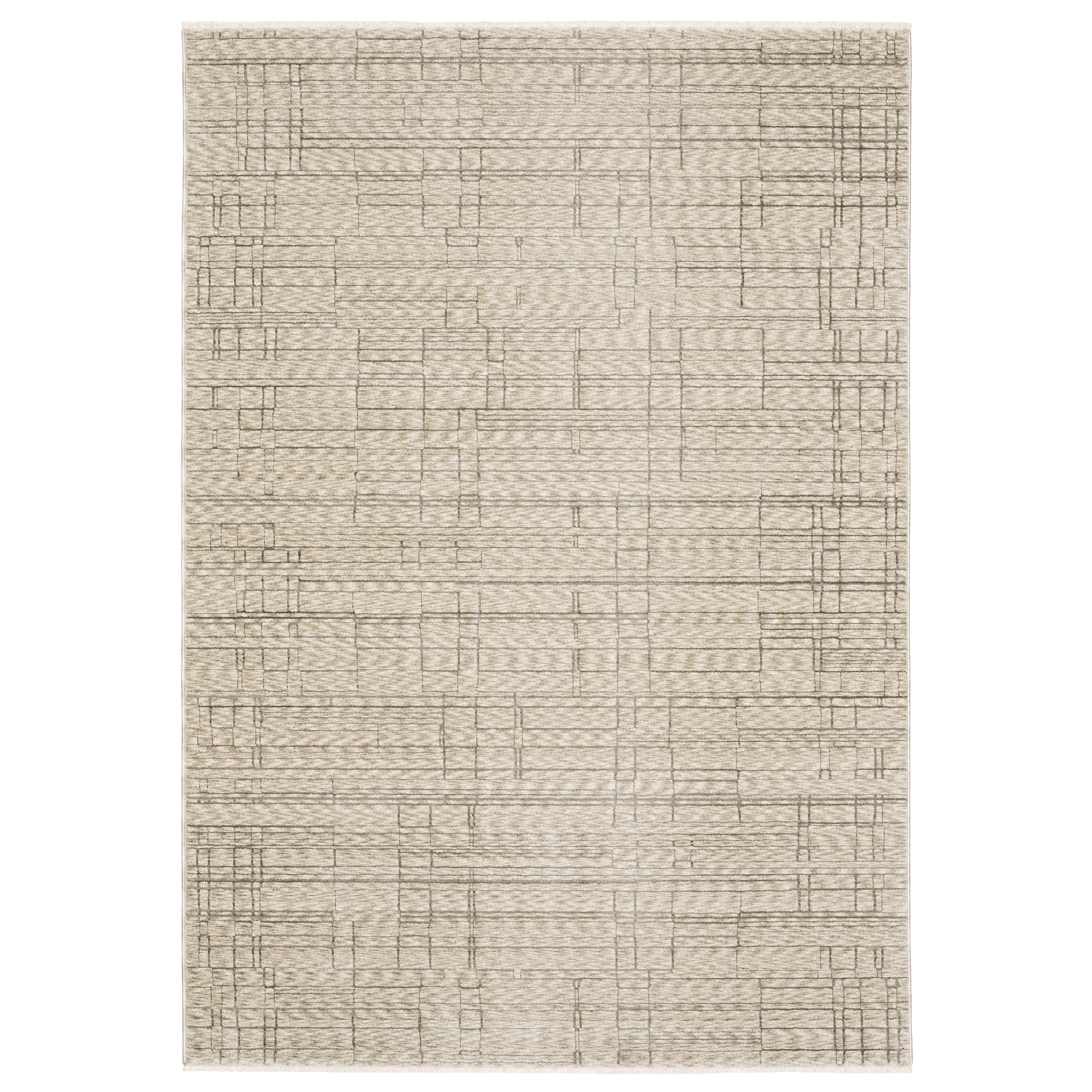 Oriental Weavers Capella CAP07 soft transitional rug featuring textured design in beige/ brown tones
