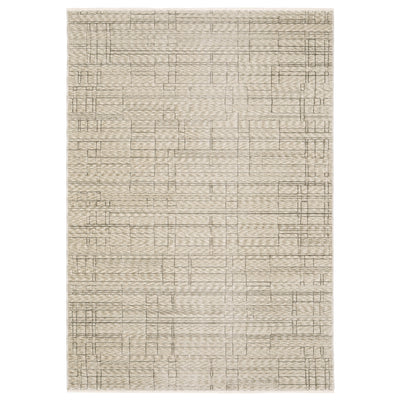 Oriental Weavers Capella CAP07 soft transitional rug featuring textured design in beige/ brown tones