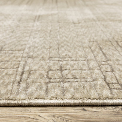 Oriental Weavers Capella CAP07 soft transitional rug featuring textured design in beige/ brown tones