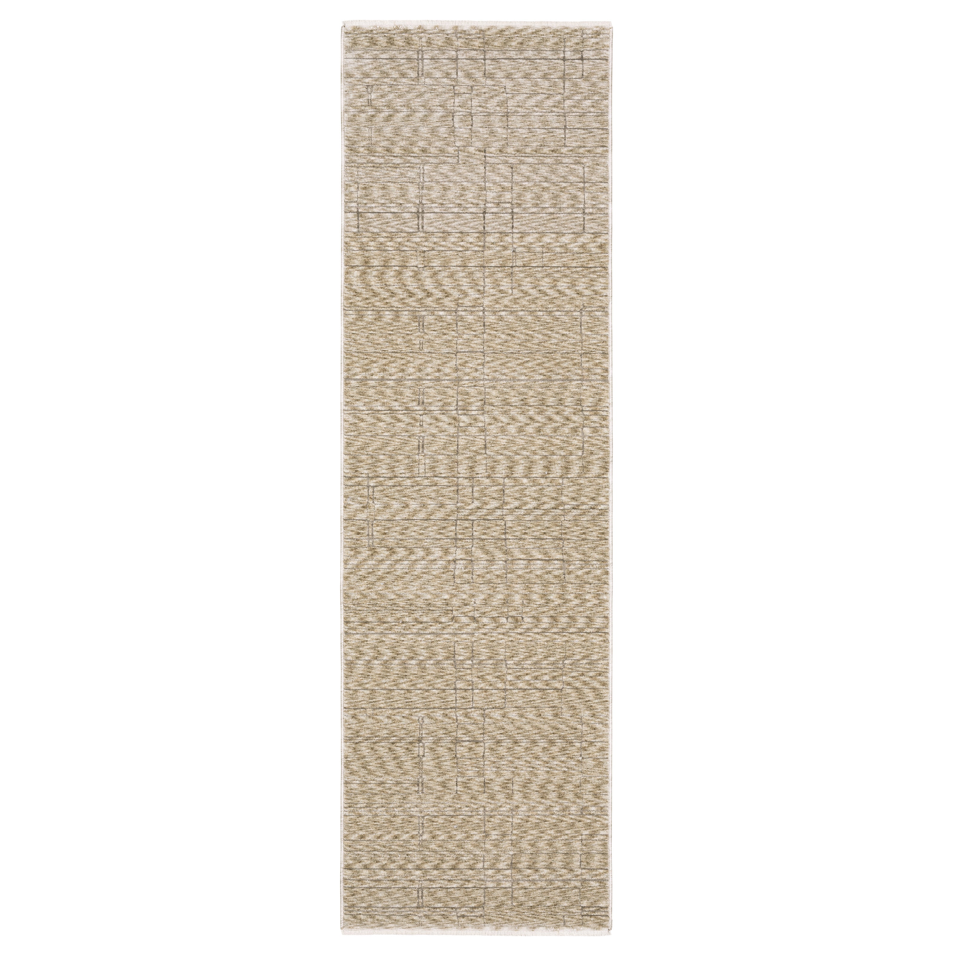 Oriental Weavers Capella CAP07 soft transitional rug featuring textured design in beige/ brown tones