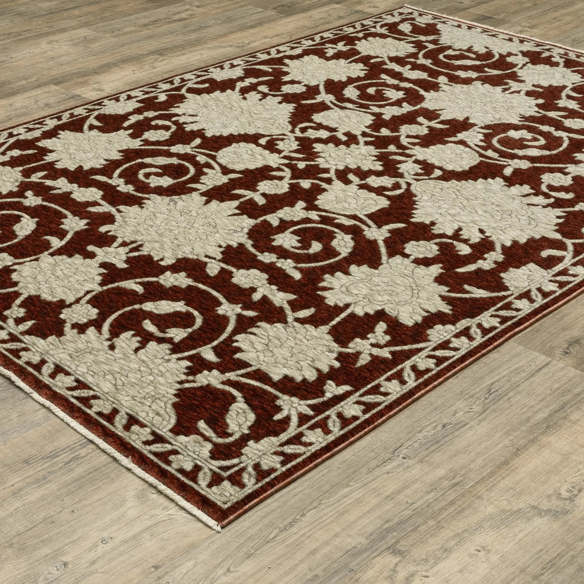 Capella CAP08 Rust Red/ Beige Area Rug by Oriental Weavers