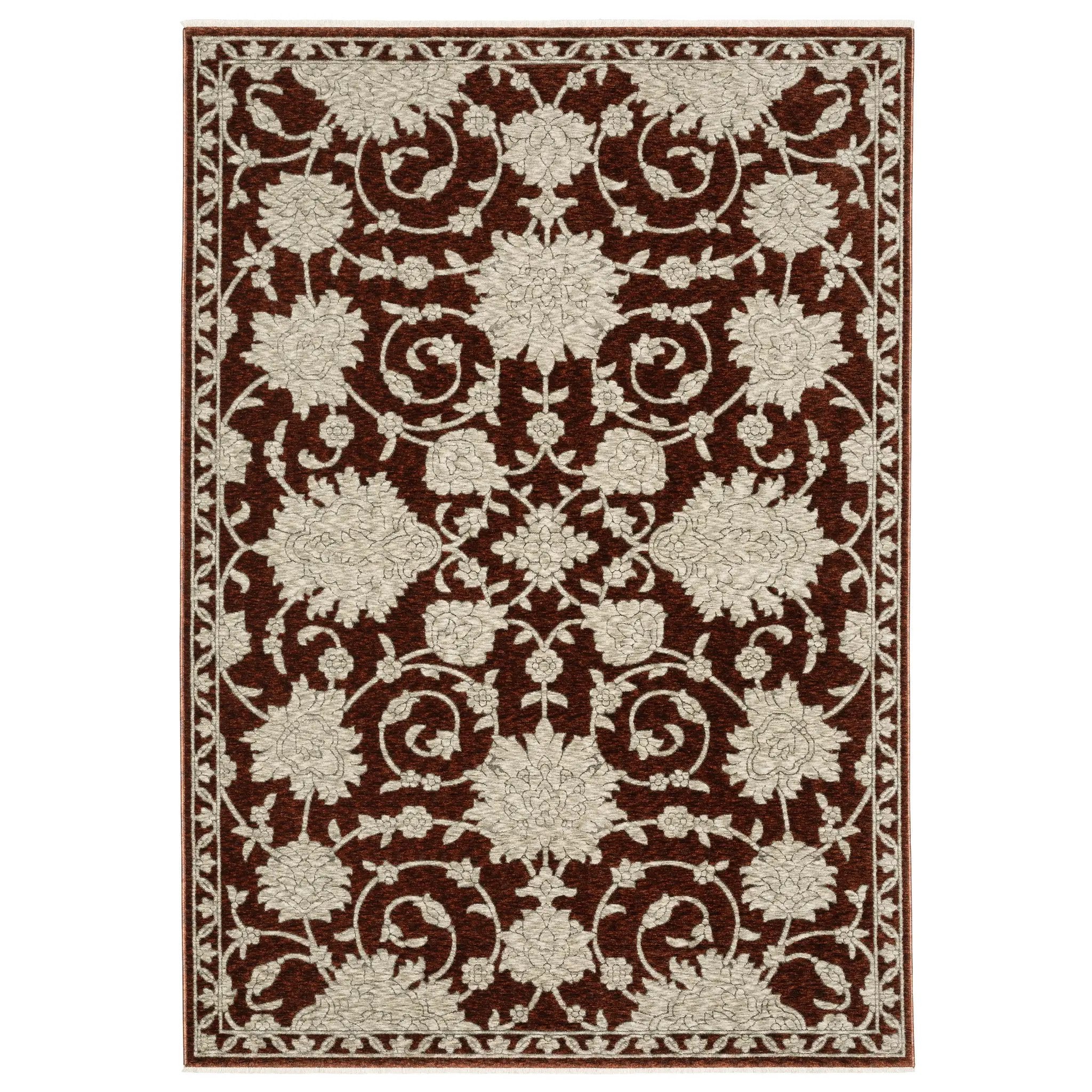 Capella CAP08 Rust Red/ Beige Area Rug by Oriental Weavers