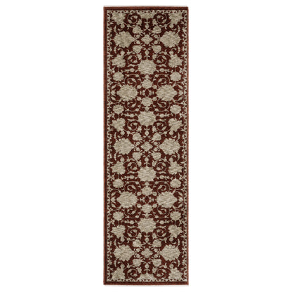 Oriental Weavers Capella CAP08 soft transitional rug featuring textured design in rust red/ beige tones