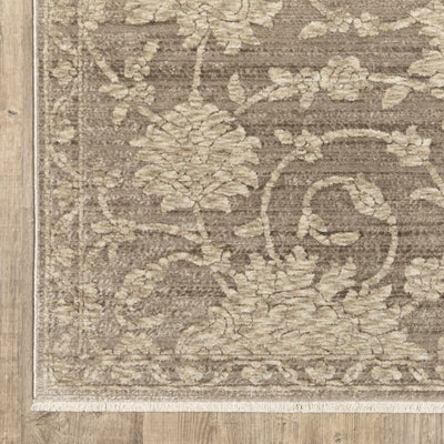 Oriental Weavers Capella CAP09 soft transitional rug featuring textured design in grey/ beige tones