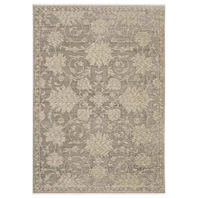 Oriental Weavers Capella CAP09 soft transitional rug featuring textured design in grey/ beige tones