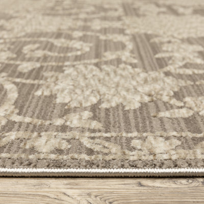 Oriental Weavers Capella CAP09 soft transitional rug featuring textured design in grey/ beige tones