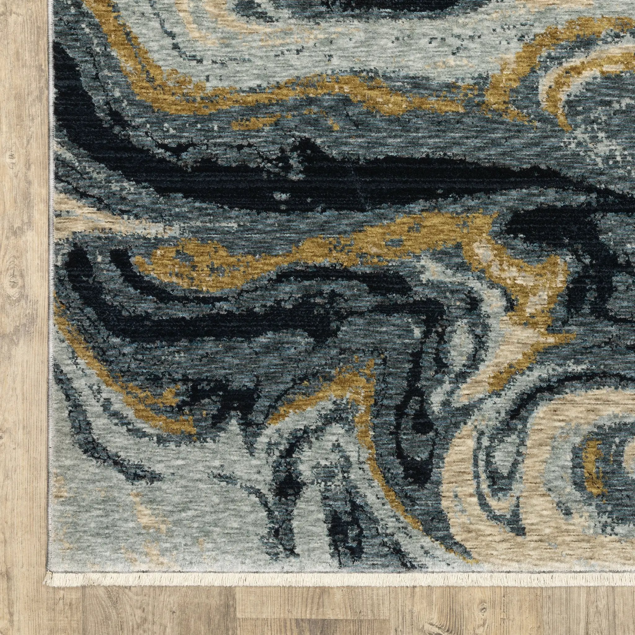 Capella CAP10 Navy Blue/ Teal Area Rug by Oriental Weavers