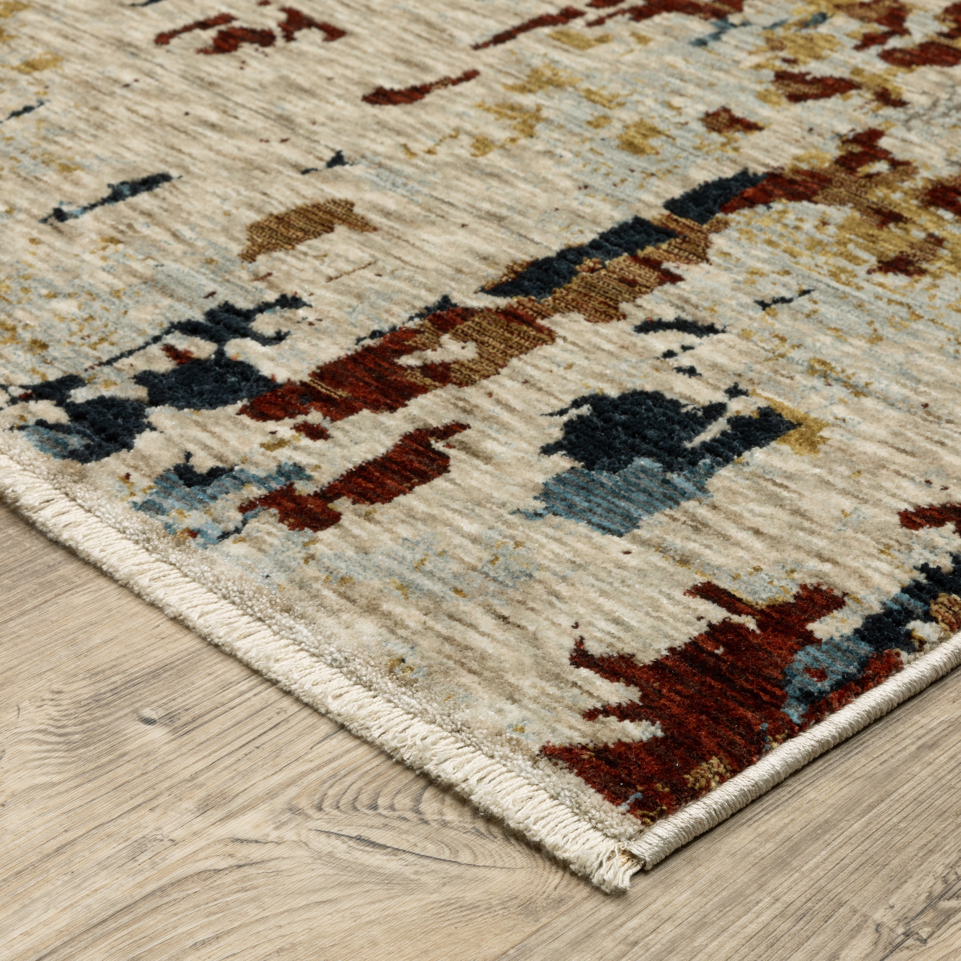 Oriental Weavers Capella CAP11 soft transitional rug featuring textured design in beige/ multi tones