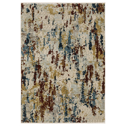 Oriental Weavers Capella CAP11 soft transitional rug featuring textured design in beige/ multi tones