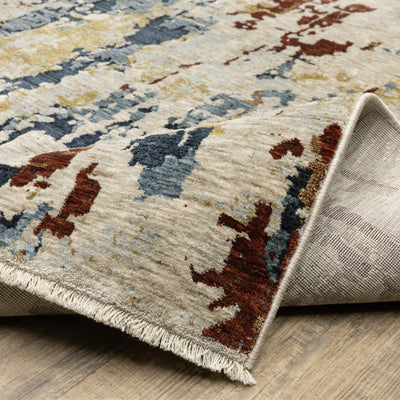 Oriental Weavers Capella CAP11 soft transitional rug featuring textured design in beige/ multi tones