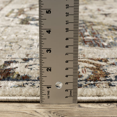 Oriental Weavers Capella CAP12 soft transitional rug featuring textured design in beige/ multi tones