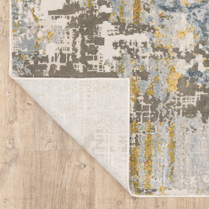 Oriental Weavers Caravan 1340W soft area rug featuring textured design in grey/ blue tones