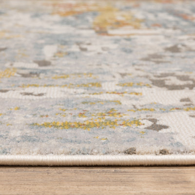 Oriental Weavers Caravan 1340W soft area rug featuring textured design in grey/ blue tones