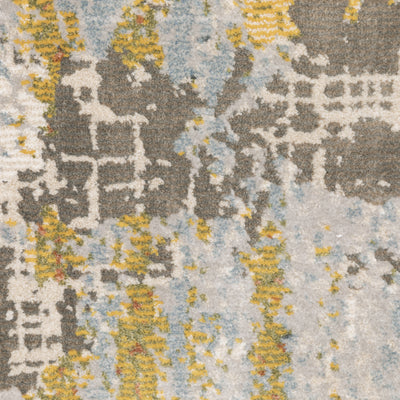 Oriental Weavers Caravan 1340W soft area rug featuring textured design in grey/ blue tones