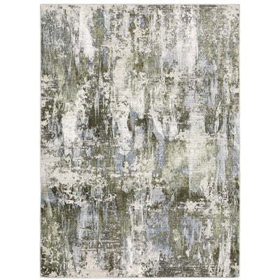 Oriental Weavers Caravan 2060F soft area rug featuring textured design in green/ blue tones