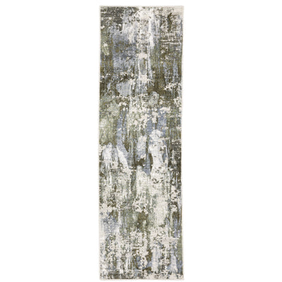 Oriental Weavers Caravan 2060F soft area rug featuring textured design in green/ blue tones