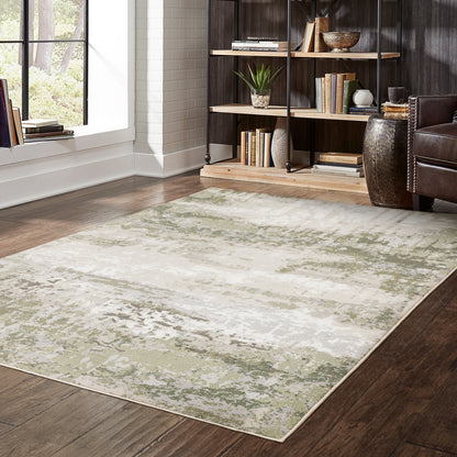Oriental Weavers Caravan 2061W soft area rug featuring textured design in beige/ green tones