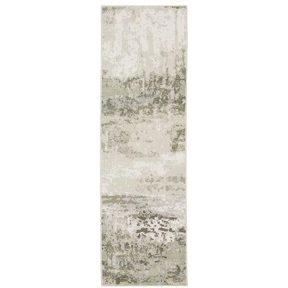 Oriental Weavers Caravan 2061W soft area rug featuring textured design in beige/ green tones