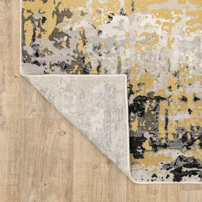 Oriental Weavers Caravan 2061X soft area rug featuring textured design in grey/ gold tones