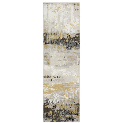 Oriental Weavers Caravan 2061X soft area rug featuring textured design in grey/ gold tones