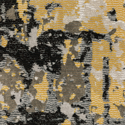 Oriental Weavers Caravan 2061X soft area rug featuring textured design in grey/ gold tones