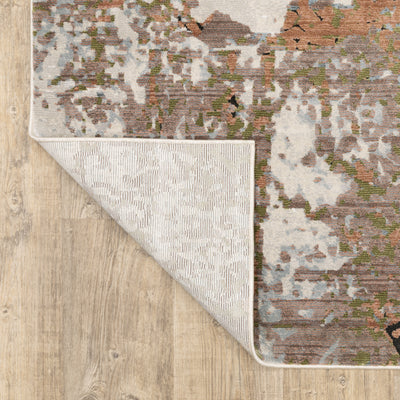 Oriental Weavers Caravan 4150Z soft modern rug featuring textured design in grey/ pink tones