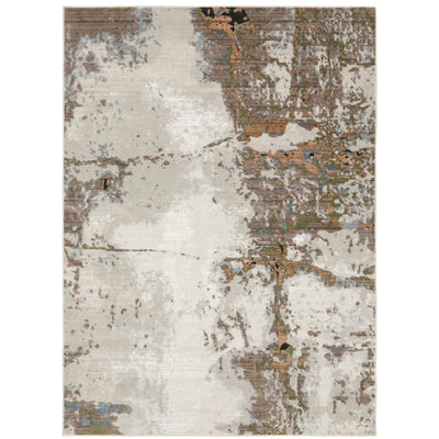 Oriental Weavers Caravan 4150Z soft modern rug featuring textured design in grey/ pink tones