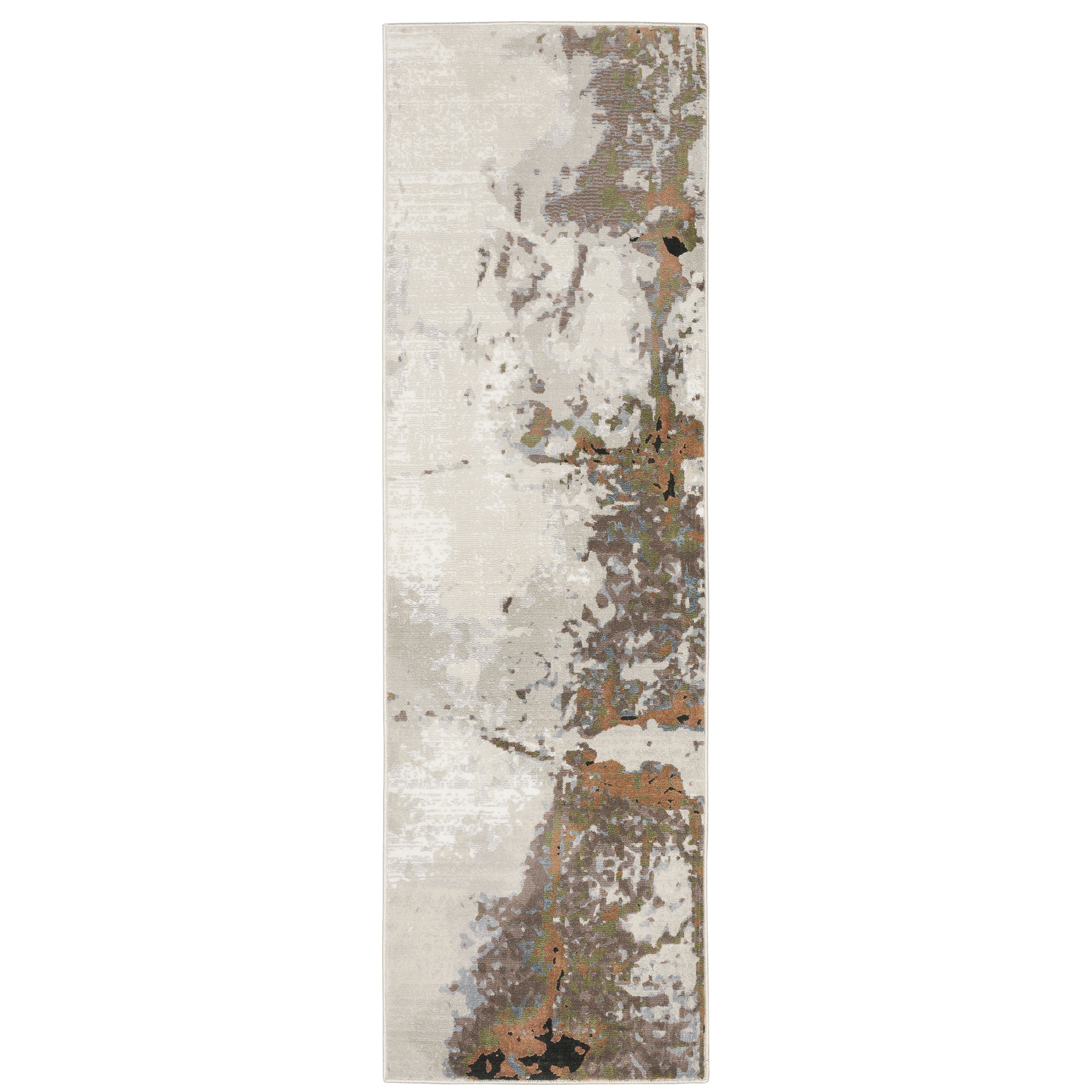 Oriental Weavers Caravan 4150Z soft modern rug featuring textured design in grey/ pink tones