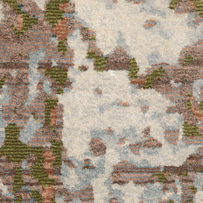 Oriental Weavers Caravan 4150Z soft modern rug featuring textured design in grey/ pink tones