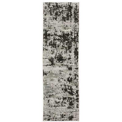 Oriental Weavers Caravan 4153Q soft area rug featuring textured design in grey/ black tones