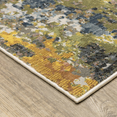 Oriental Weavers Caravan 502X8 soft area rug featuring textured design in grey/ multi tones