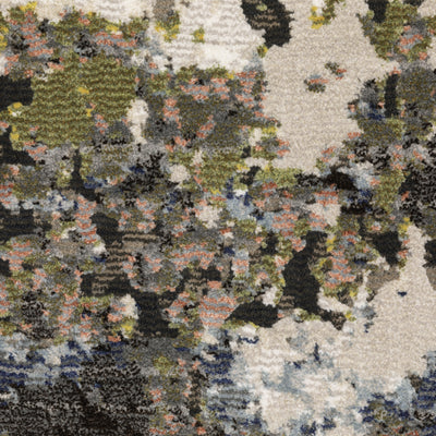 Oriental Weavers Caravan 502Z8 soft area rug featuring textured design in grey/ green tones