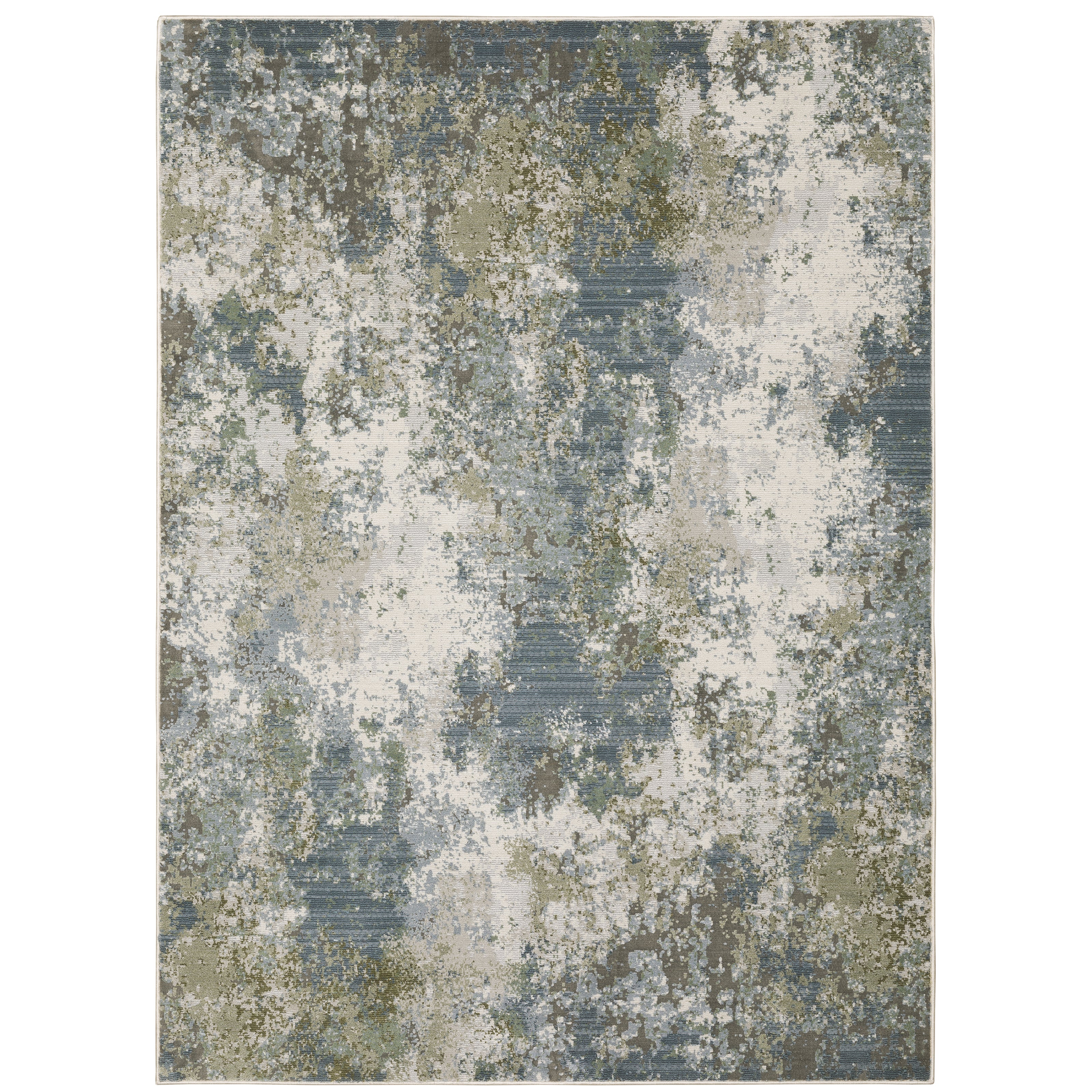 Oriental Weavers Caravan 5090E soft area rug featuring textured design in blue/ green tones