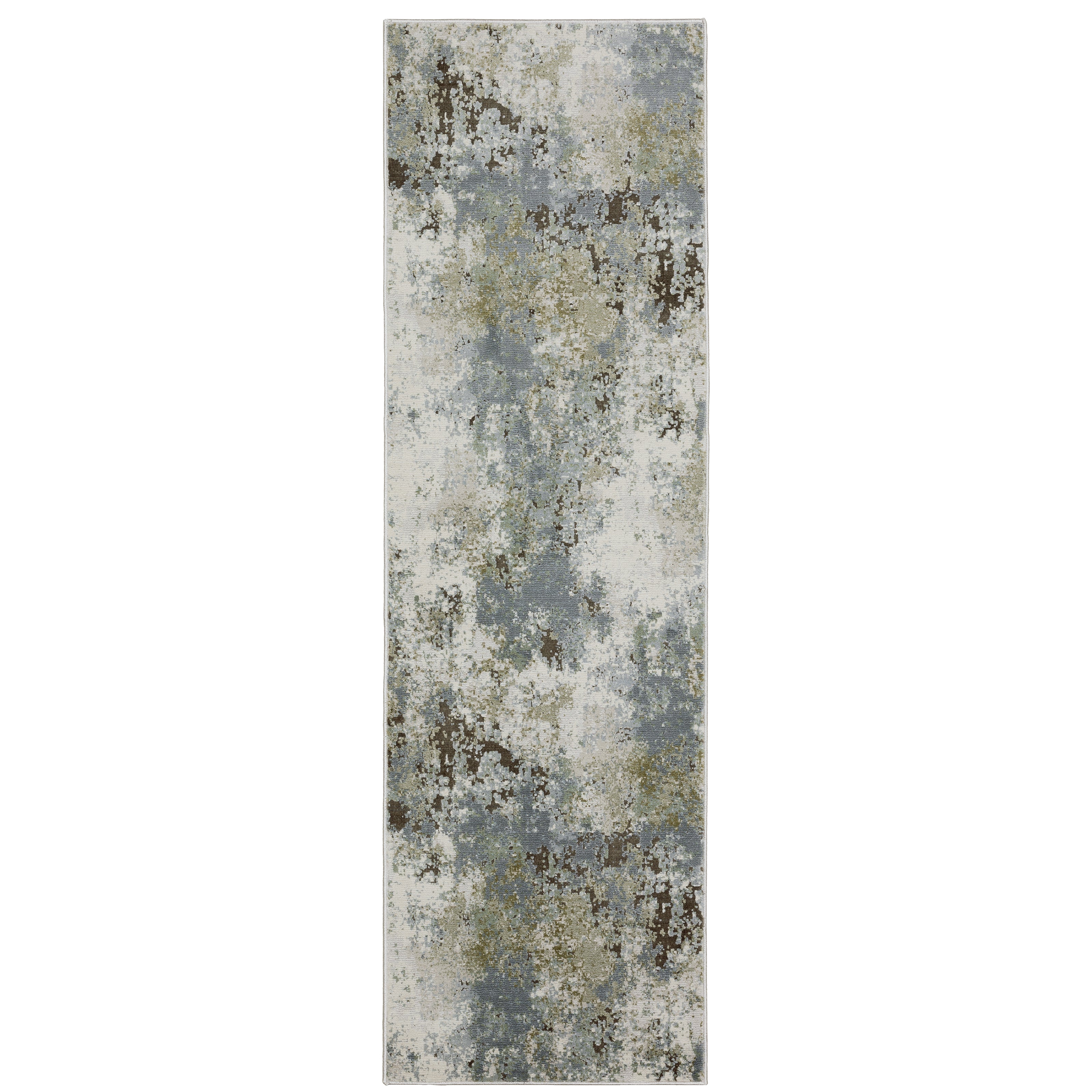 Oriental Weavers Caravan 5090E soft area rug featuring textured design in blue/ green tones