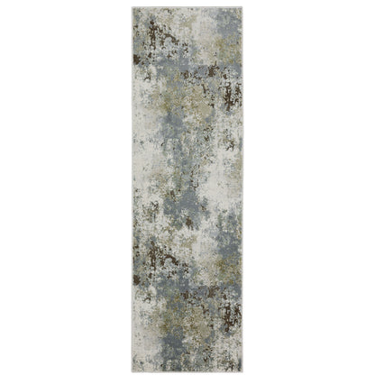 Oriental Weavers Caravan 5090E soft area rug featuring textured design in blue/ green tones