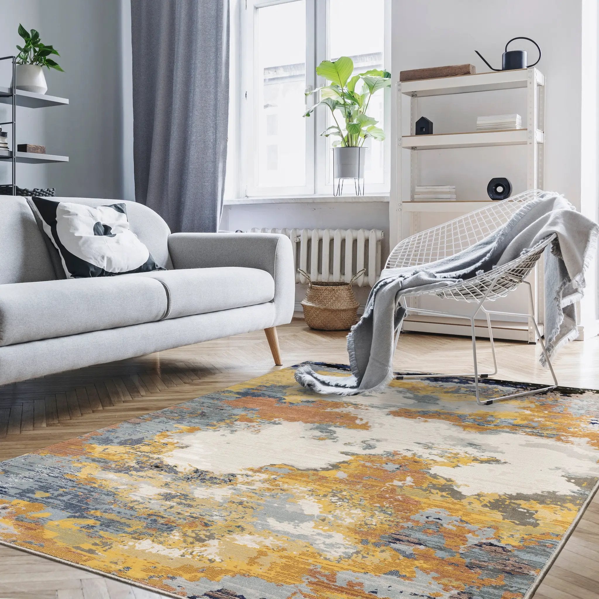 Caravan 530V8 Yellow/ Blue Area Rug by Oriental Weavers
