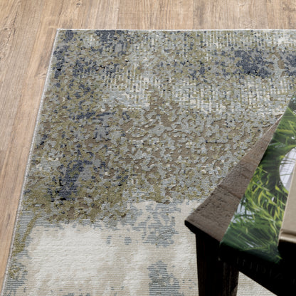 Oriental Weavers Caravan 5571H soft area rug featuring textured design in blue/ green tones