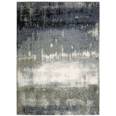 Oriental Weavers Caravan 5571H soft area rug featuring textured design in blue/ green tones