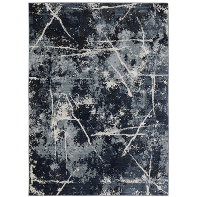 Oriental Weavers Caravan 7150B soft area rug featuring textured design in blue/ grey tones