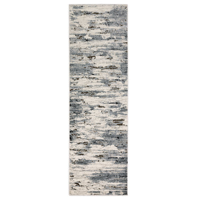 Oriental Weavers Caravan 750W8 soft area rug featuring textured design in blue/ grey tones