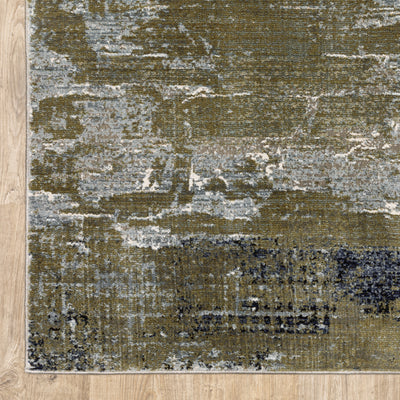 Oriental Weavers Caravan 8020L soft area rug featuring textured design in blue/ green tones