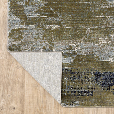 Oriental Weavers Caravan 8020L soft area rug featuring textured design in blue/ green tones