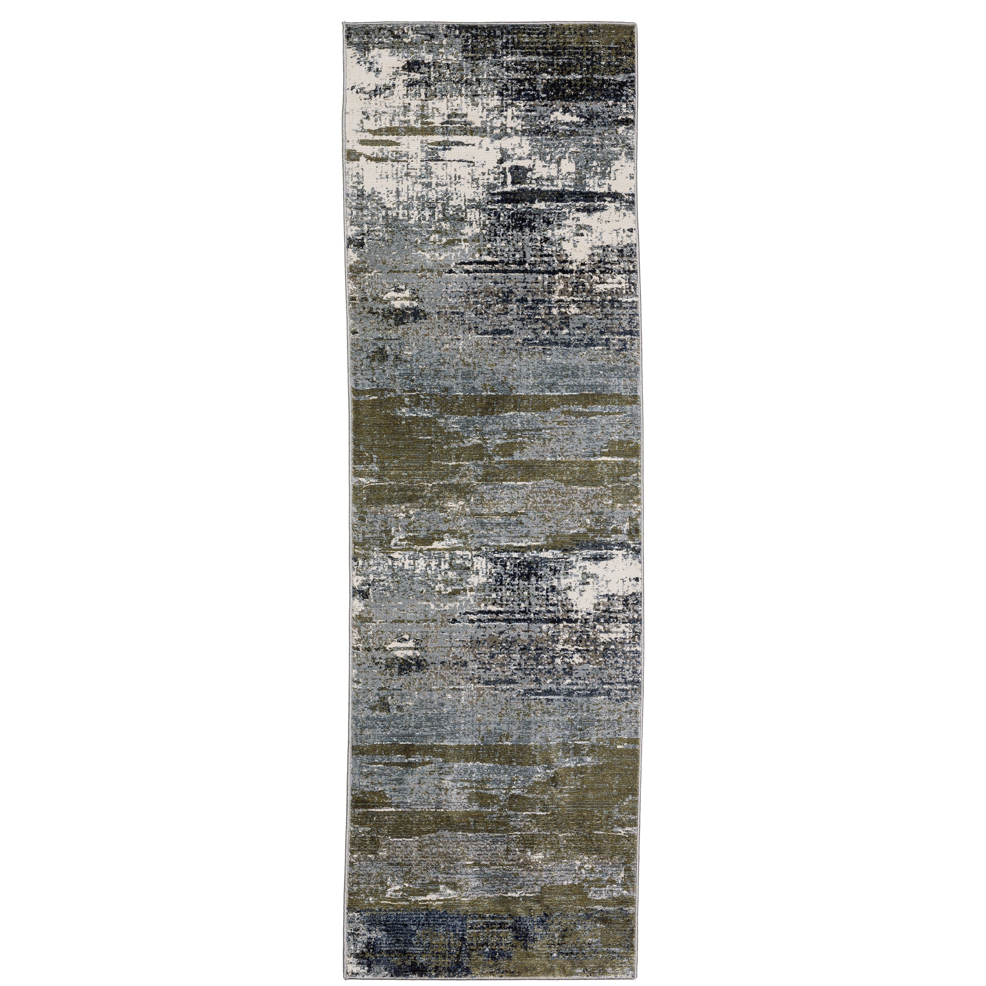 Oriental Weavers Caravan 8020L soft area rug featuring textured design in blue/ green tones