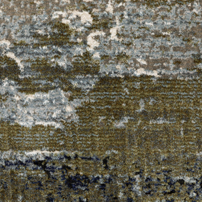 Oriental Weavers Caravan 8020L soft area rug featuring textured design in blue/ green tones